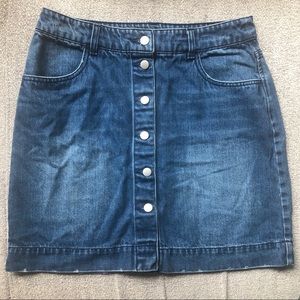 Button down denim skirt, size 12